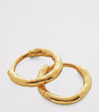 Monica Vinader gold vermeil mini huggie earrings, UK version