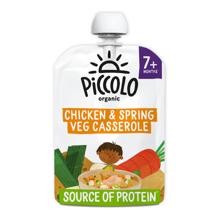 Piccolo Organic Spring Vegetables & Chicken Casserole with Rice & A hint Tarragon 7 Months+