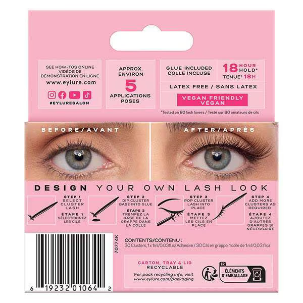 Eylure lash clusters brown black, imported from the UK