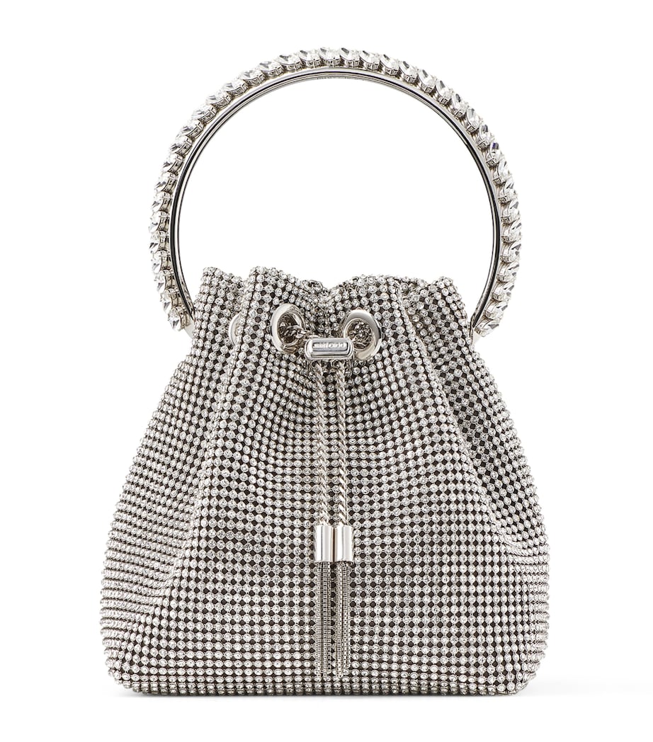 Jimmy Choo Bon Bon top-handle bag crystal handle, imported from the UK