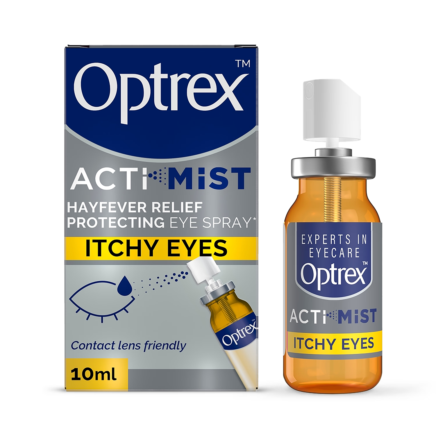 Optrex Double Action eye spray for itchy and watery eyes 10ml, imported from the UK