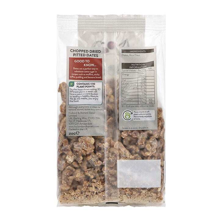 Holland & Barrett Chopped Dried Dates 250g Dried Fruit Holland&Barrett   