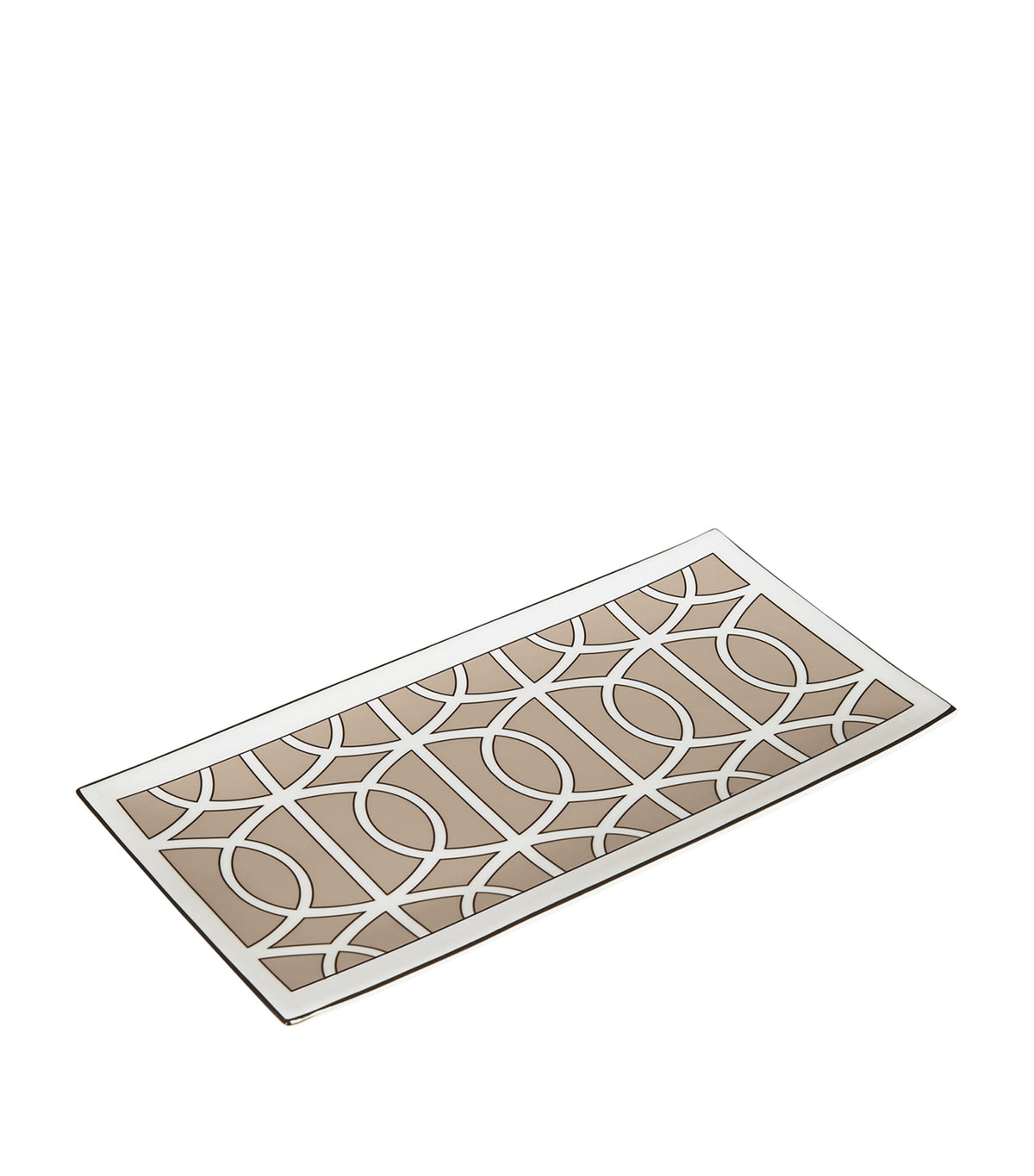 O.W. London bone china rectangular loop plate 29cm, imported from the UK