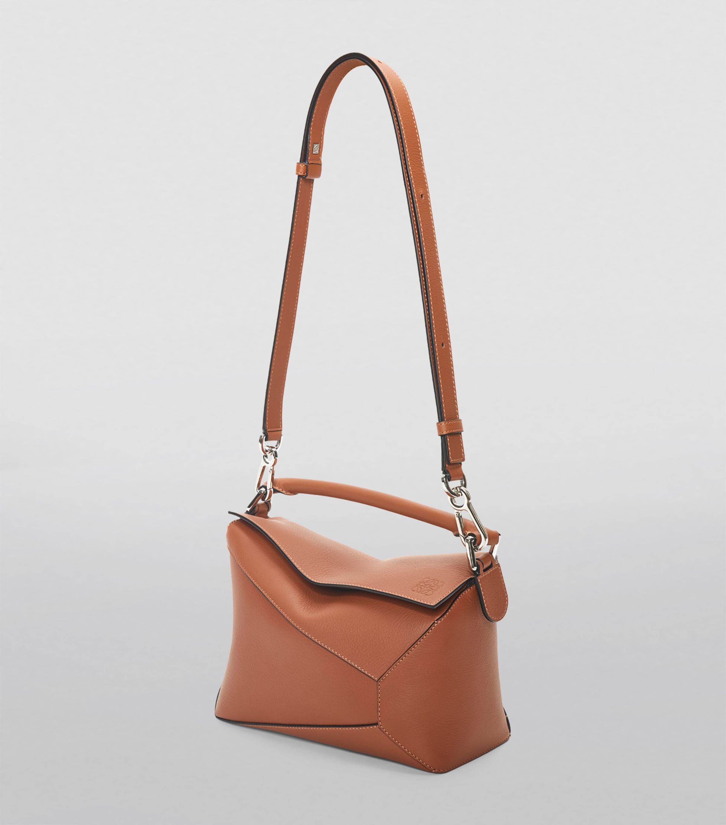 LOEWE Small Leather Puzzle Edge top-handle calfskin bag (British brand)
