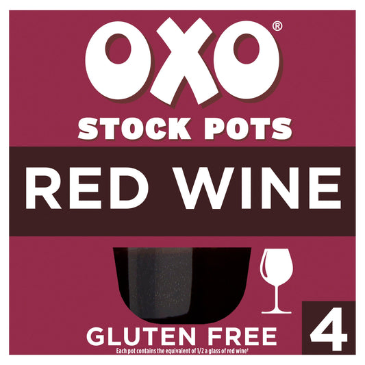 Oxo Red Wine Stock Pots x4 20g GOODS Sainsburys   