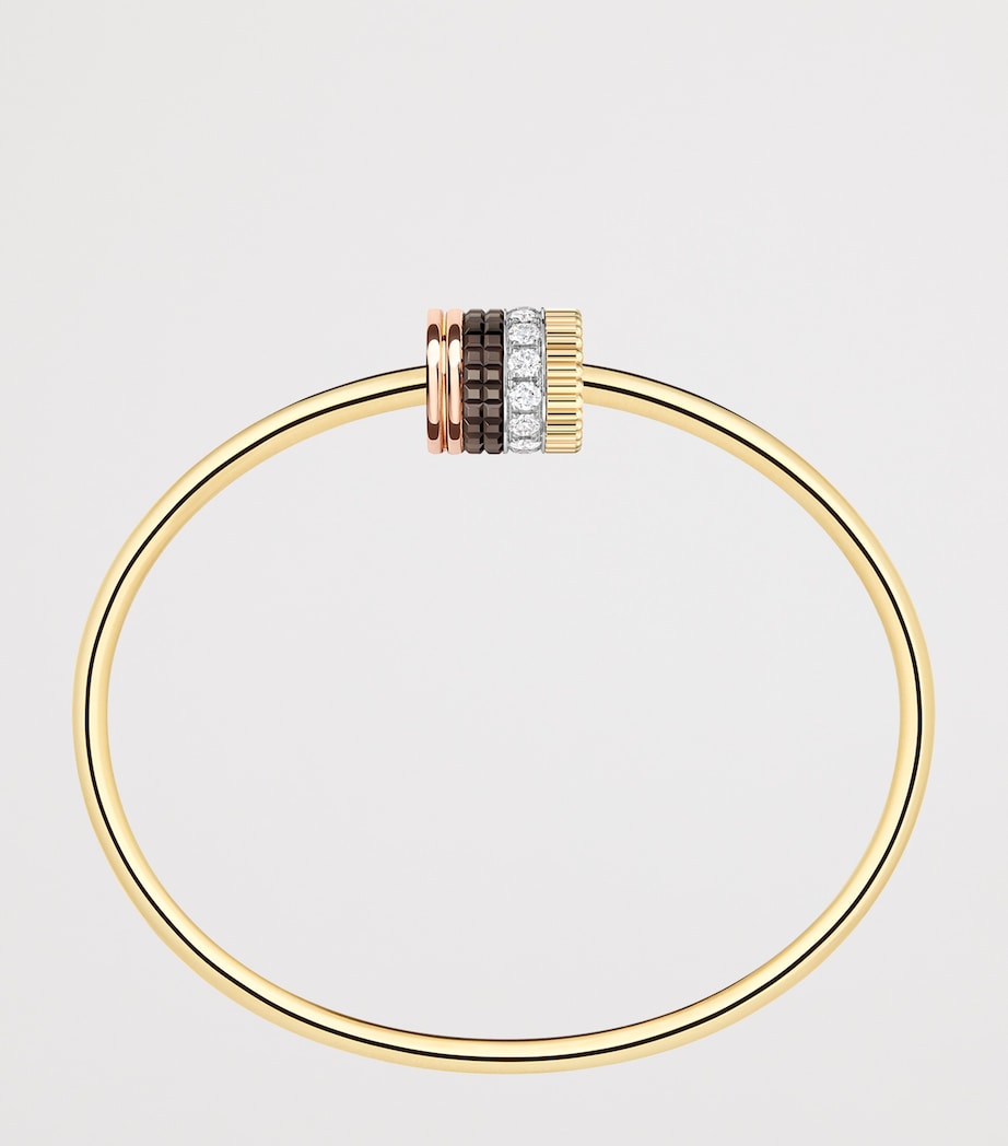 Boucheron Quatre Classique bracelet mixed gold with diamonds, UK version