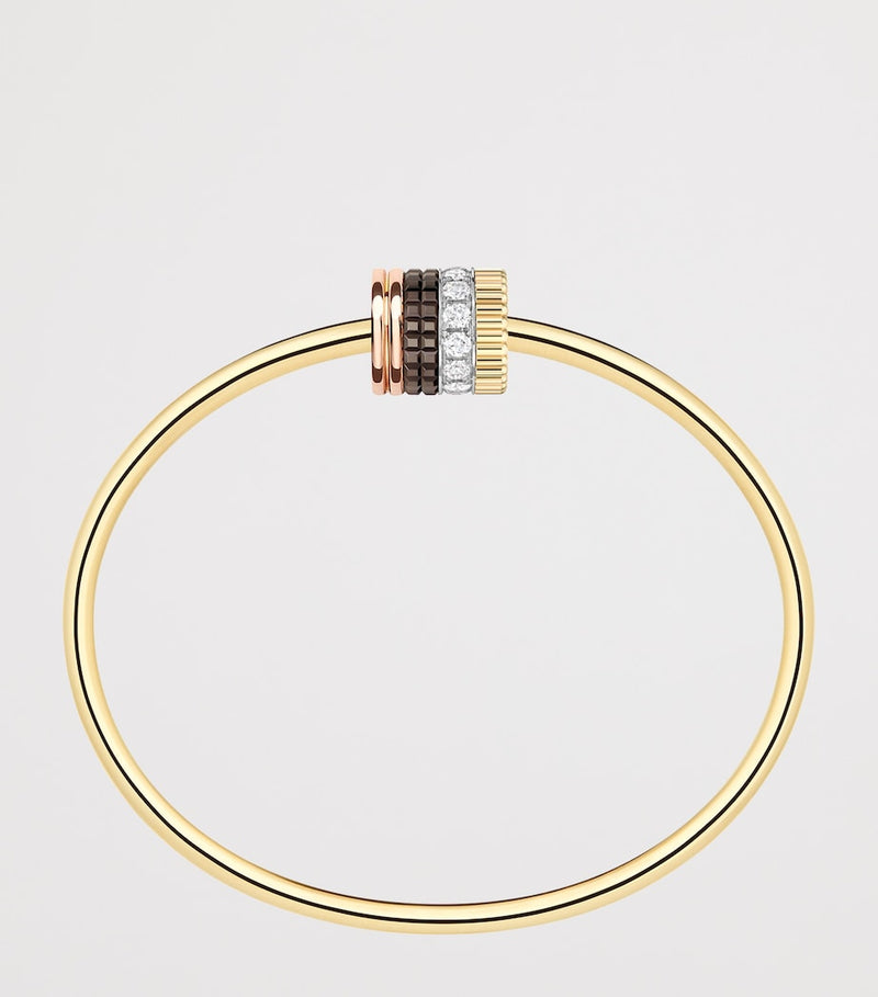 Boucheron Quatre Classique bracelet mixed gold with diamonds, UK version