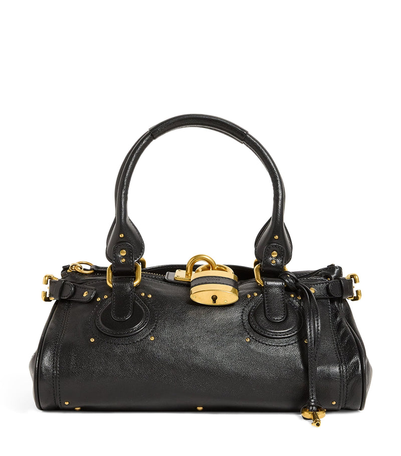 Chloé Paddington shoulder bag in glossy leather with gold-tone hardware (British brand)
