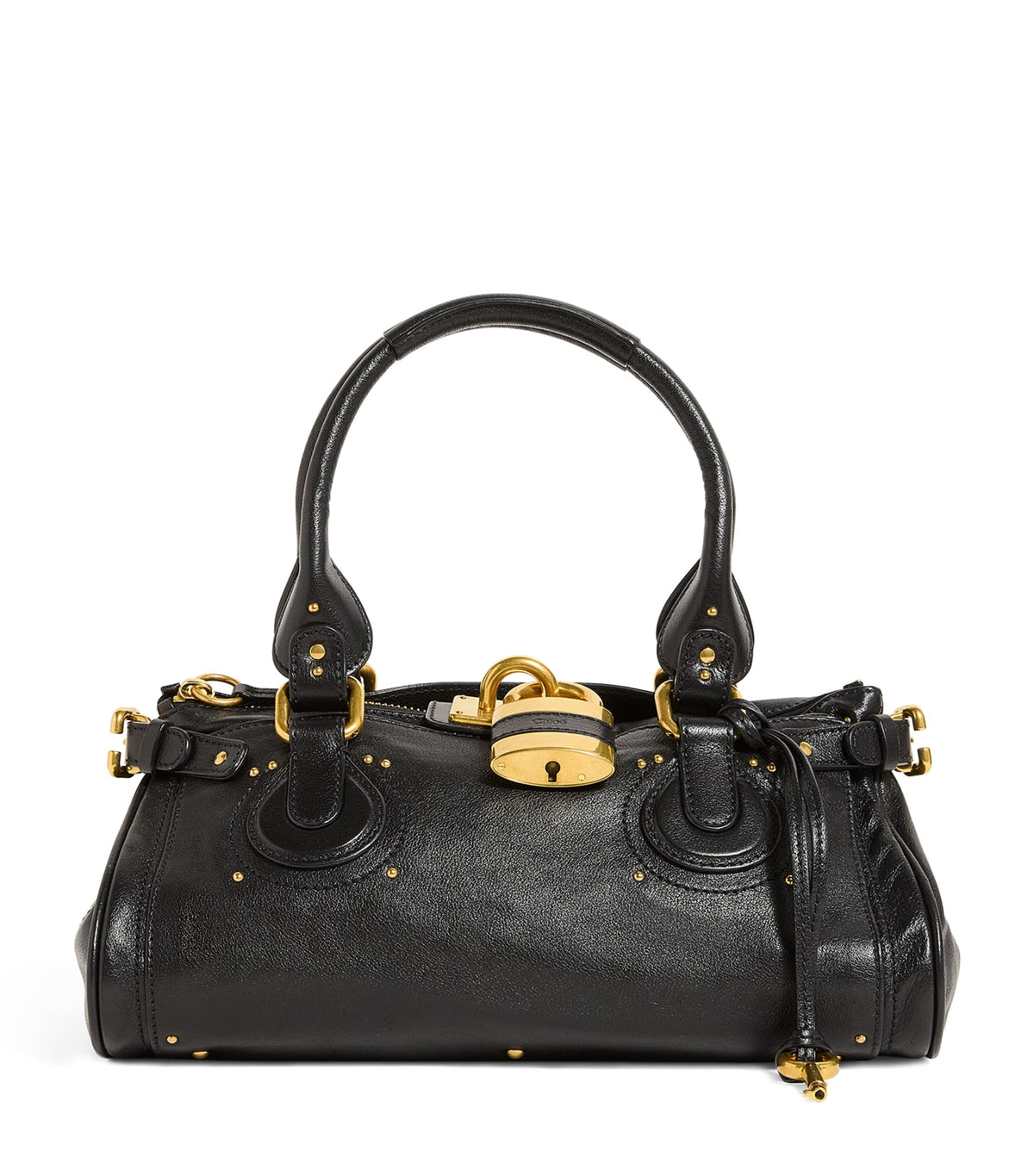 Chloé Paddington shoulder bag in glossy leather with gold-tone hardware (British brand)