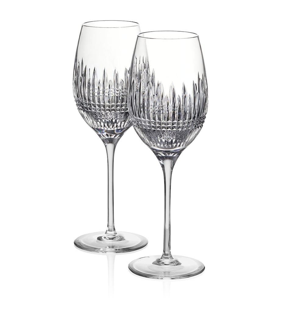 Waterford Lismore Diamond wine glasses set of 2, imported from the UK