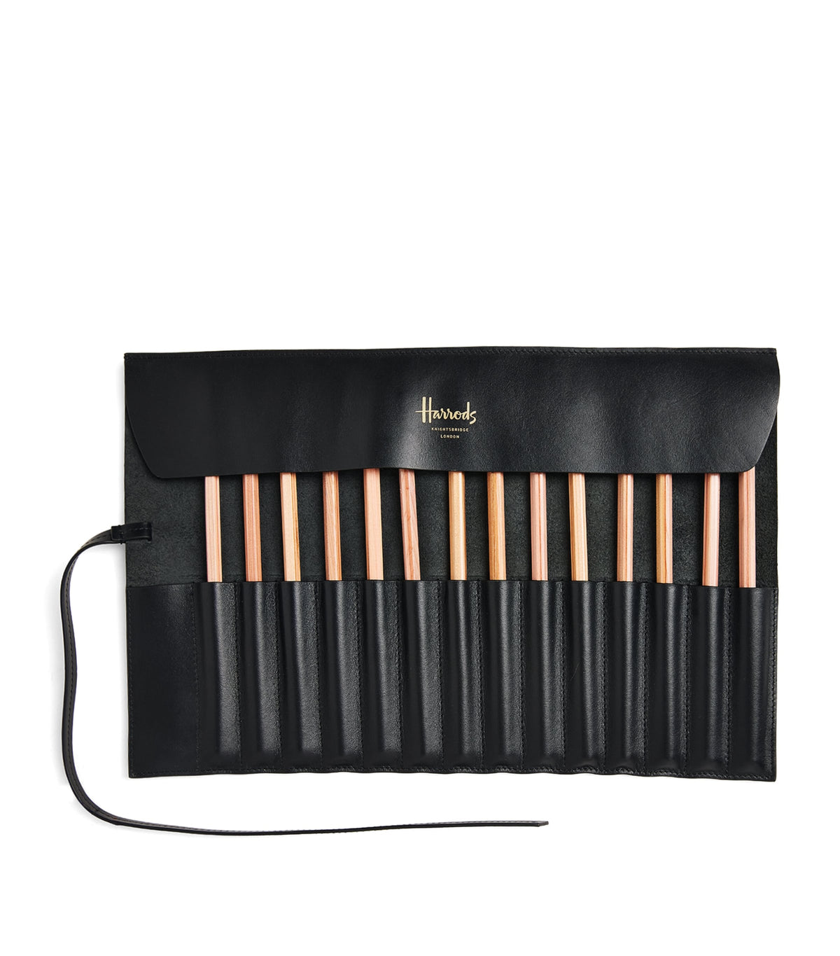 Harrods leather pencil wrap - British product