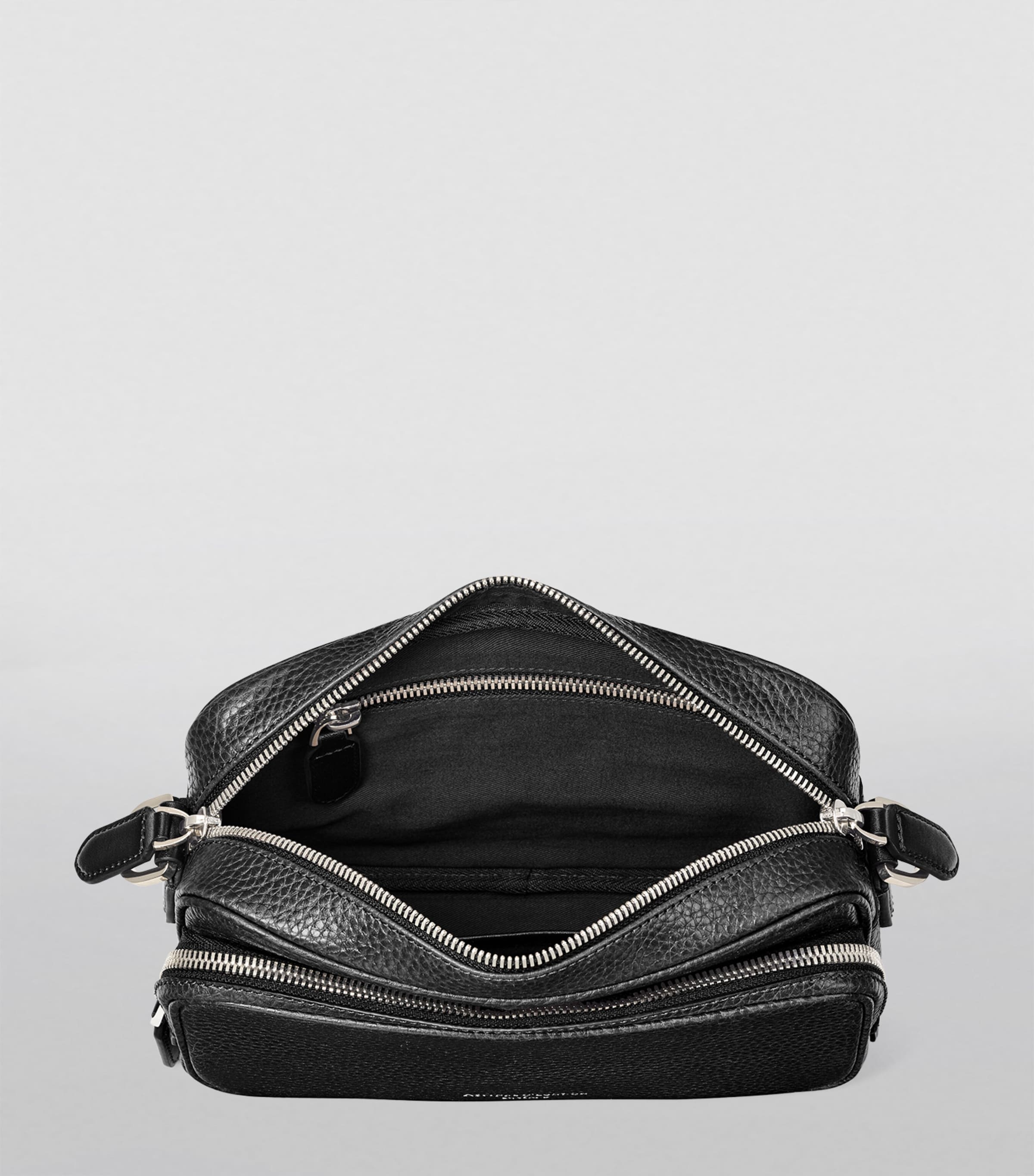 Aspinal of London Leather Reporter East West Messenger Bag, UK version