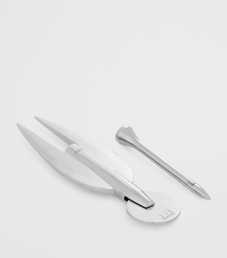 Dunhill 3-in-1 golf tool stainless steel with leather slip - British product