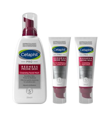 Cetaphil Redness Control Bundle: Face Wash + Day Cream + Night Cream for Redness-Prone Skin GOODS Boots   