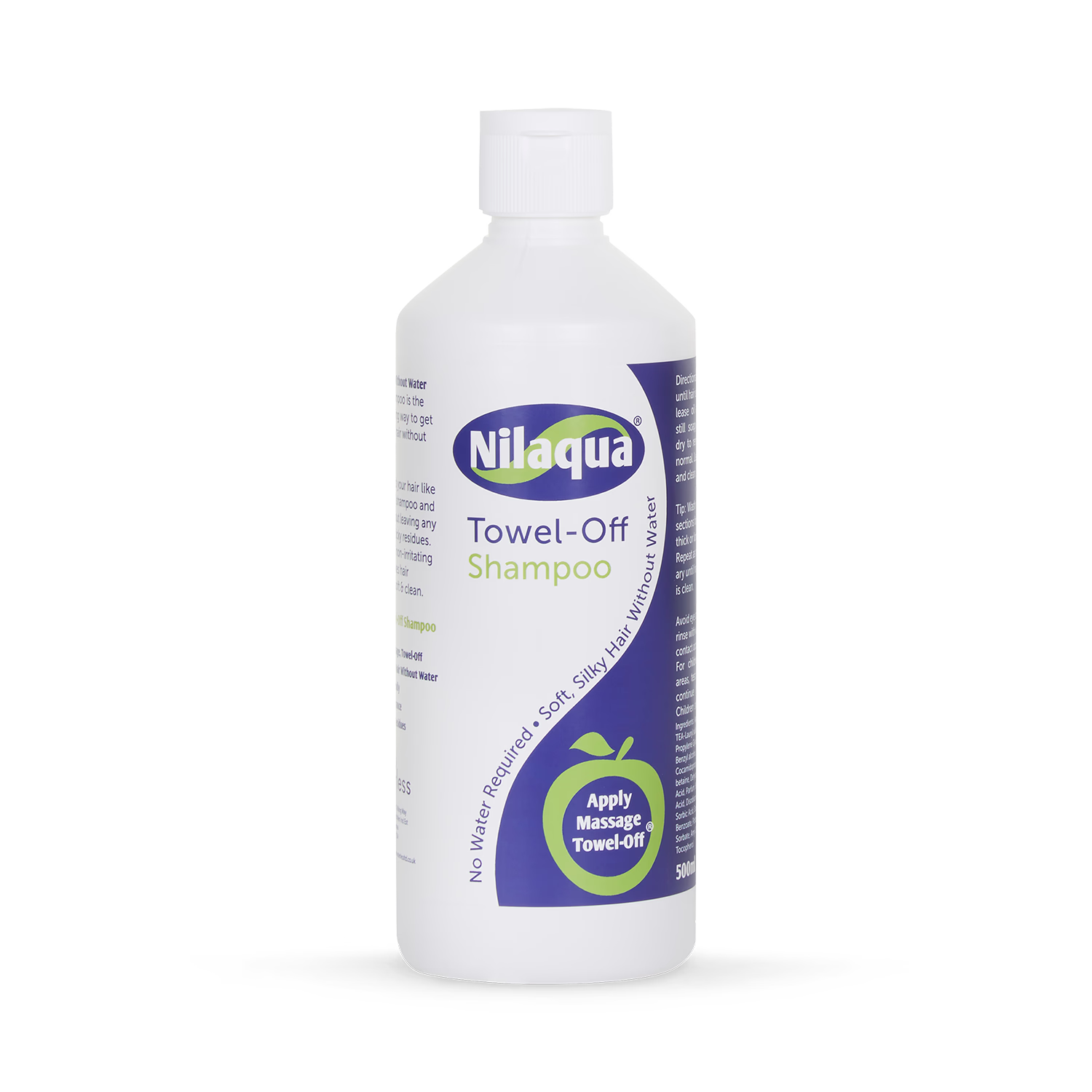 Nilaqua Towel Off rinse free apple shampoo 500ml - British product