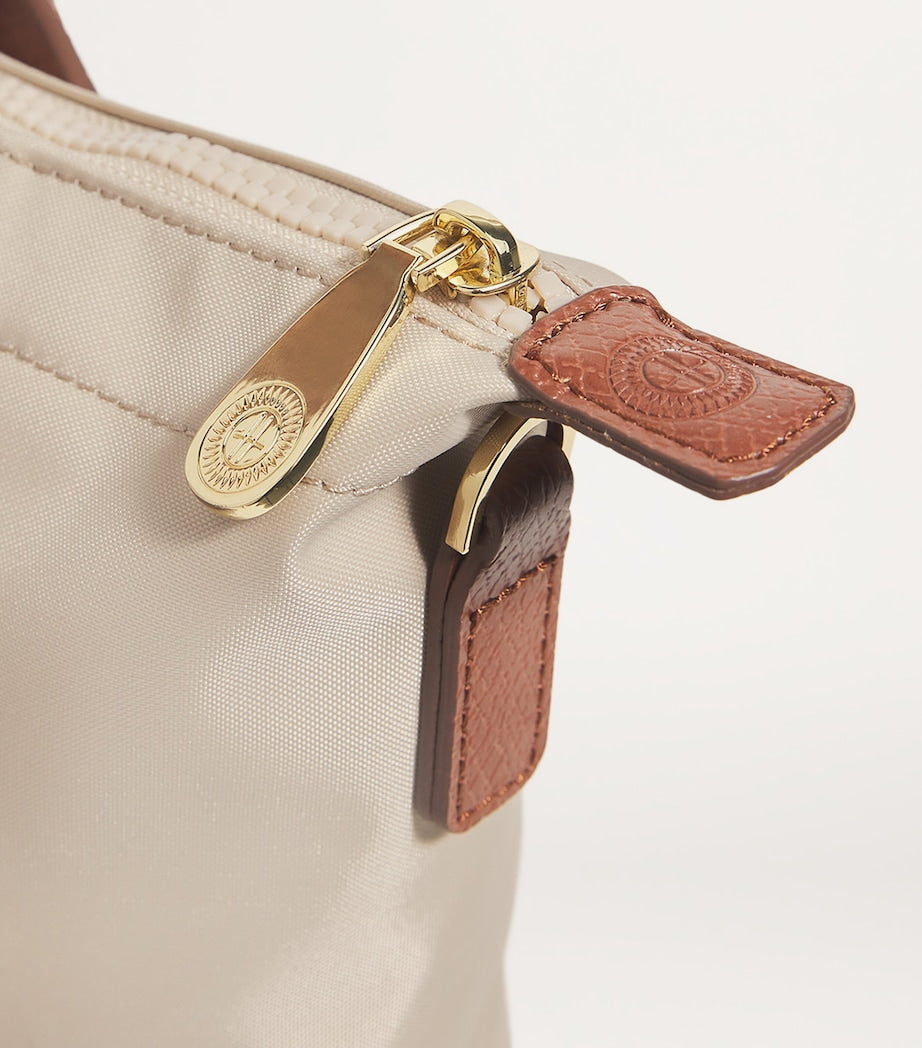 Harrods tote bag made from recycled nylon and leather, imported from the UK