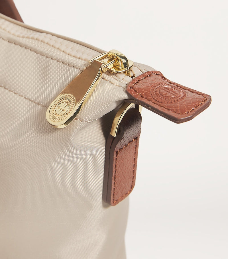 Harrods tote bag made from recycled nylon and leather, imported from the UK