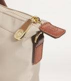Harrods tote bag made from recycled nylon and leather, imported from the UK