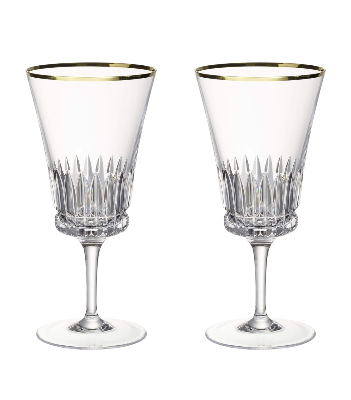 Villeroy & Boch Grand Royal Gold water goblets 390ml (British brand)