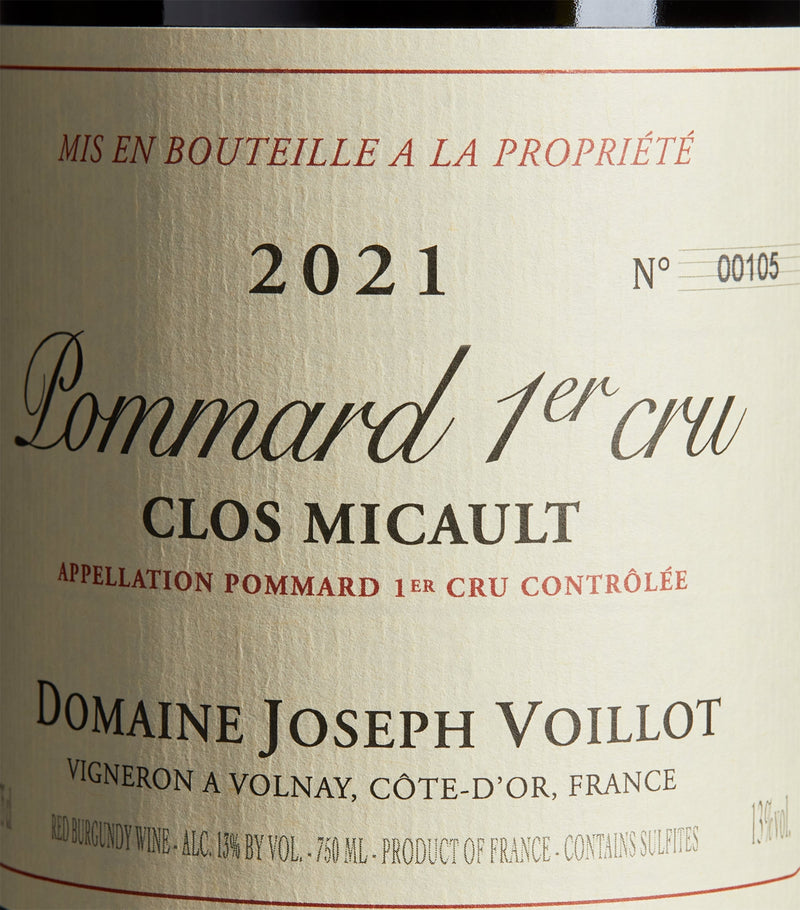 Domaine Joseph Voillot Le Clos Micault 2021 Burgundy wine 75cl - British product