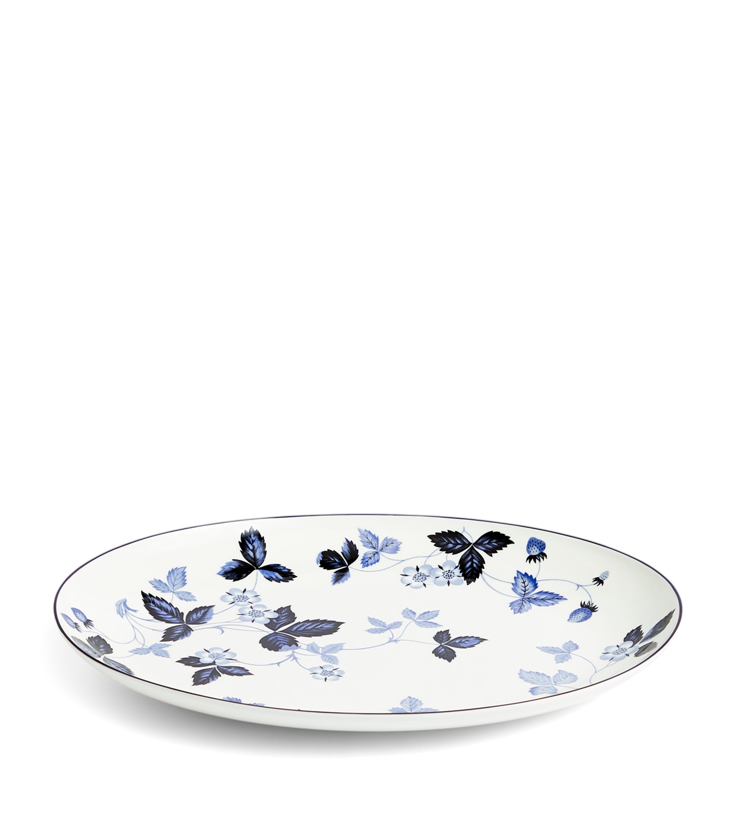 Wedgwood Wild Strawberry Inky Blue oval plate 30cm (British brand)