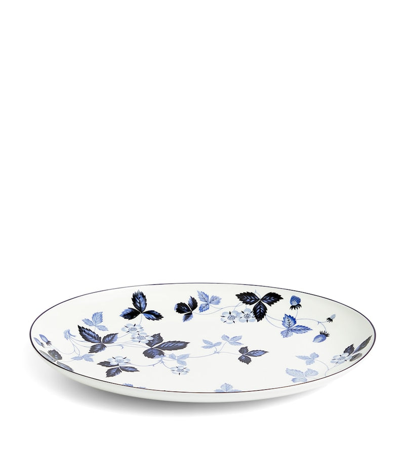 Wedgwood Wild Strawberry Inky Blue oval plate 30cm (British brand)