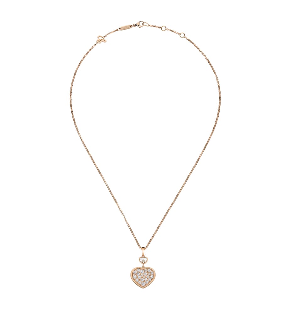 Chopard Happy Hearts pendant 18k rose gold with diamonds, UK version