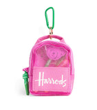 Harrods backpack keyring with notebook and pens - British product