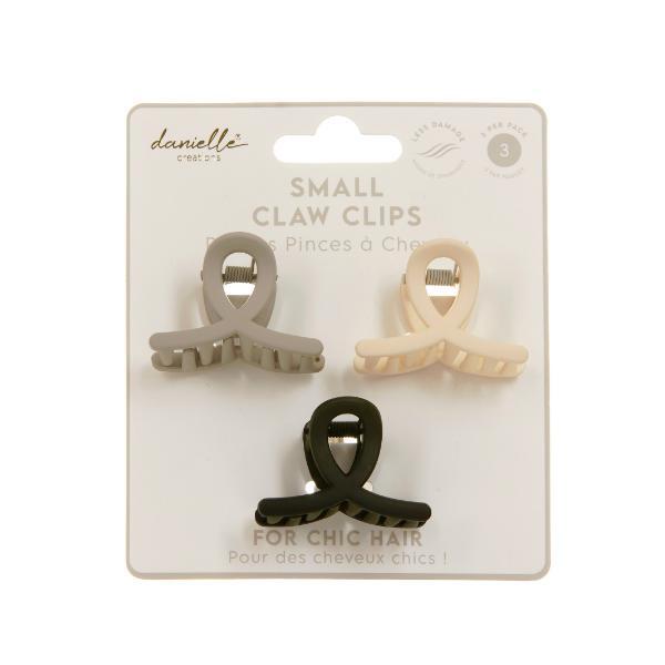Danielle Creations small claw clips set of 3 - British product