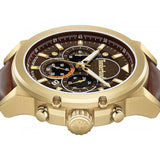 Timberland Fast Strike men's watch with brown leather strap (British brand)