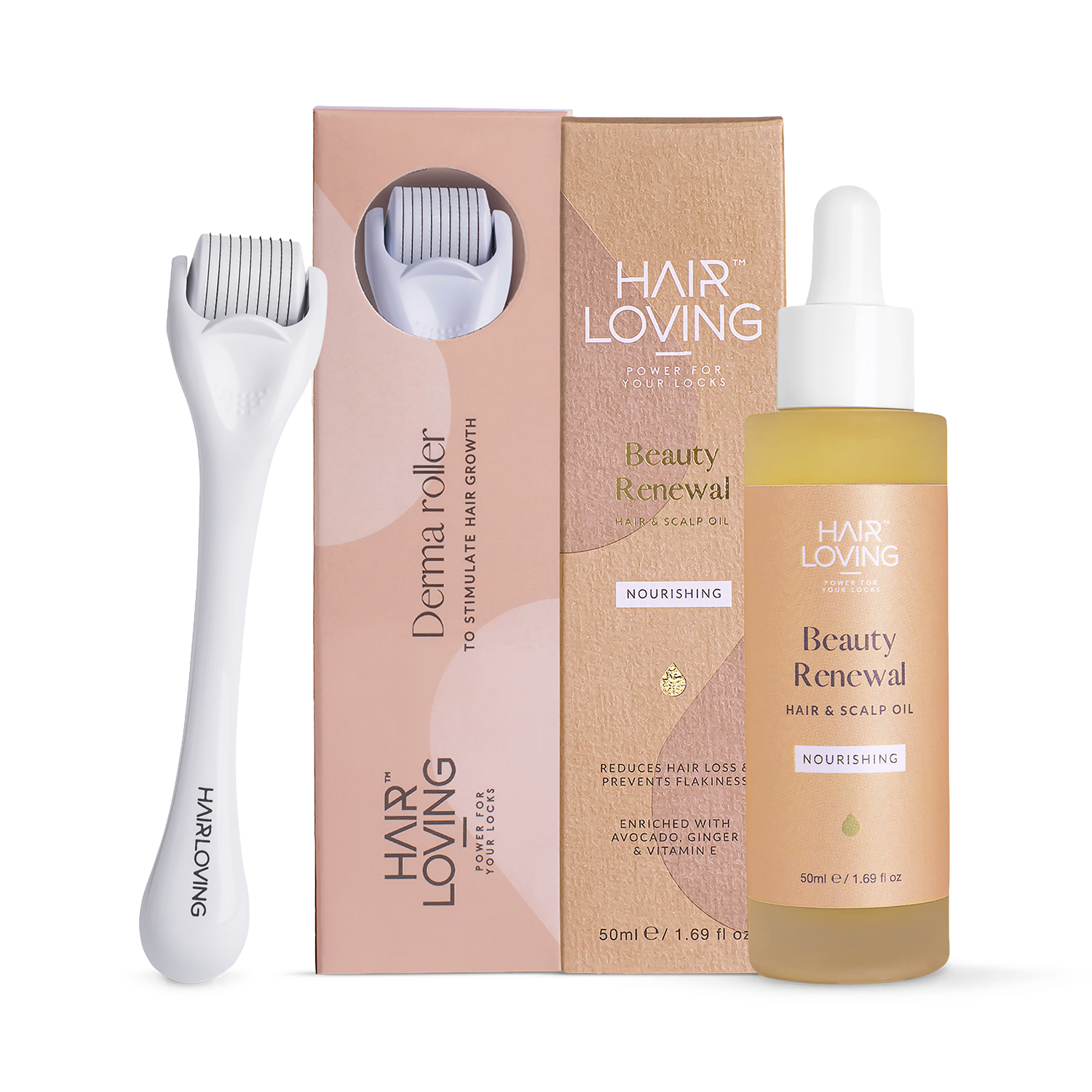 Beauty Renewal hair growth bundle with rosemary oil and derma roller - British product