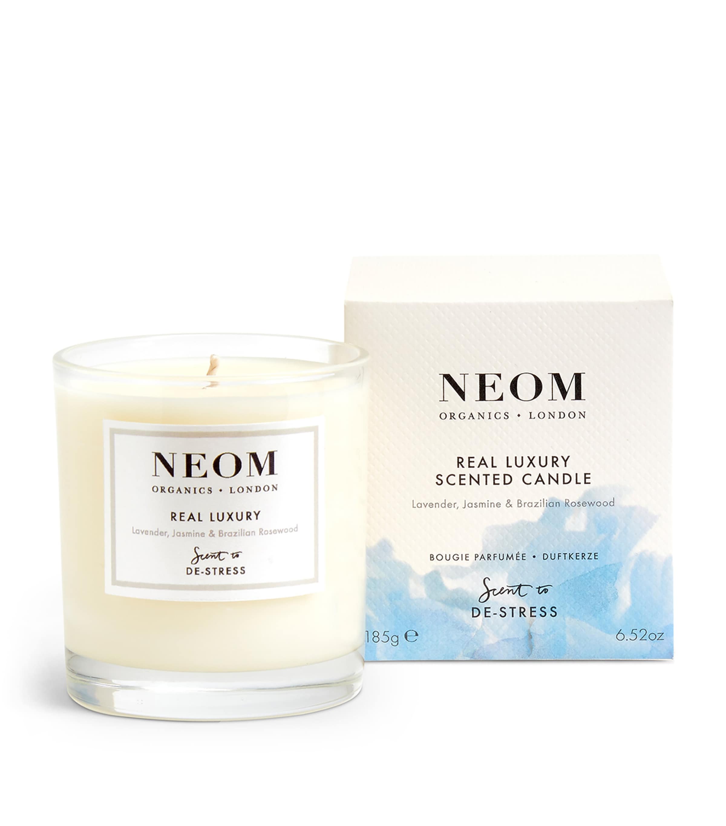 NEOM Real Luxury 1-wick candle 185g, imported from the UK
