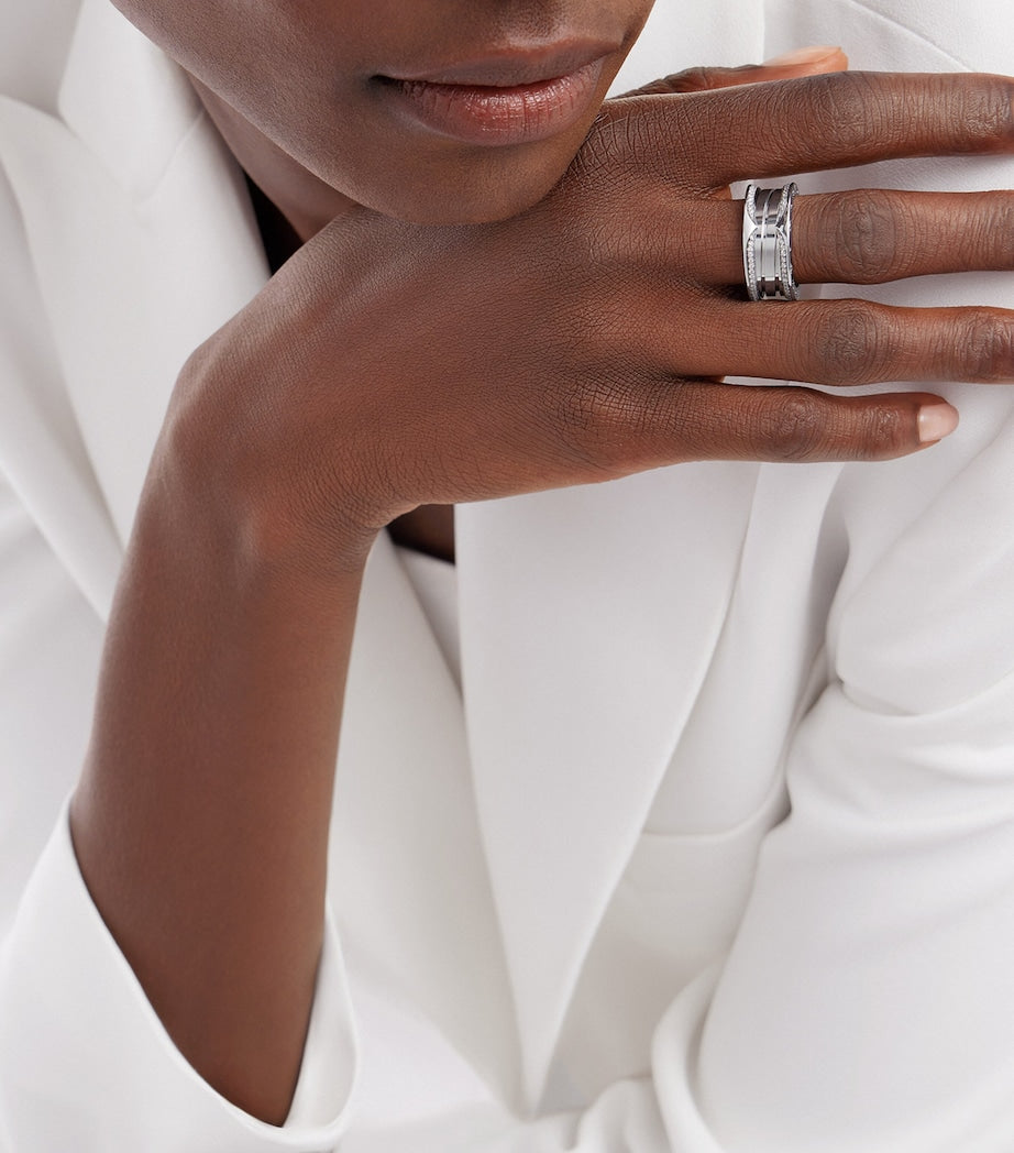 Bvlgari B.zero1 three-band white gold ring, imported from the UK