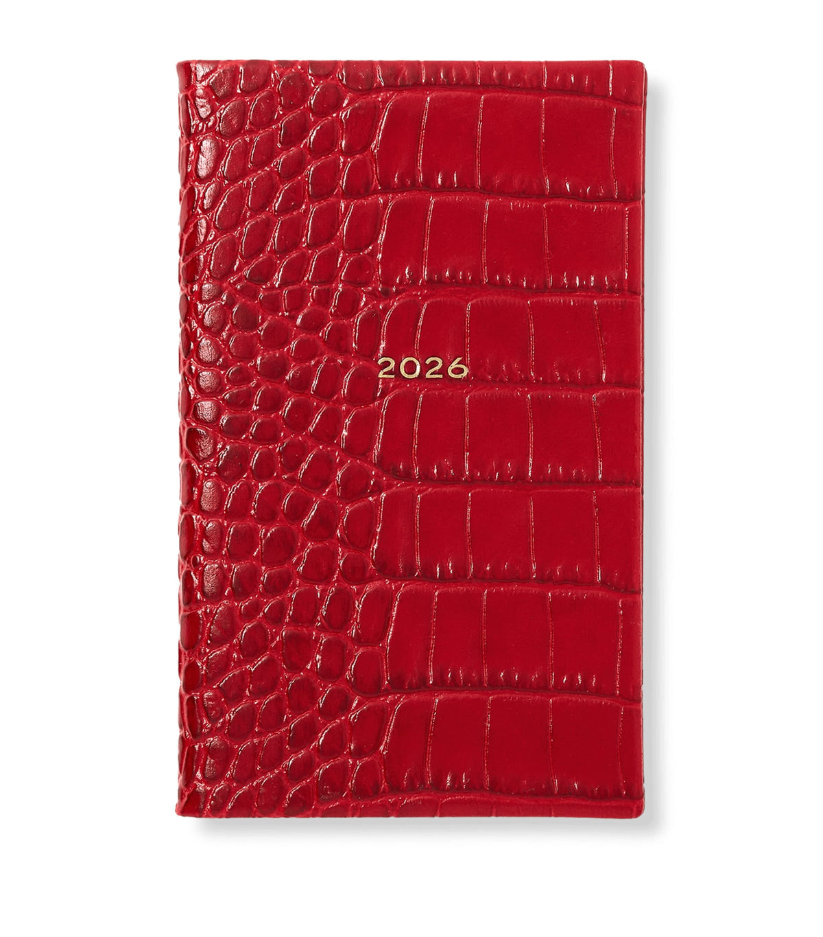 Smythson Mara Leather Croc-Embossed Panama 2026 Pocket Diary (British brand)