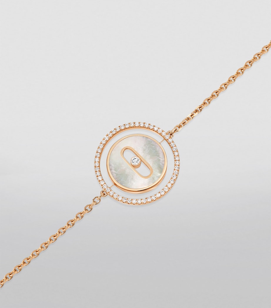 Messika pink gold diamond mother-of-pearl bracelet 0.18ct, UK version