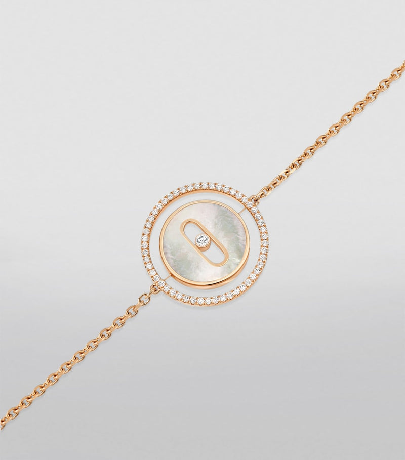 Messika pink gold diamond mother-of-pearl bracelet 0.18ct, UK version