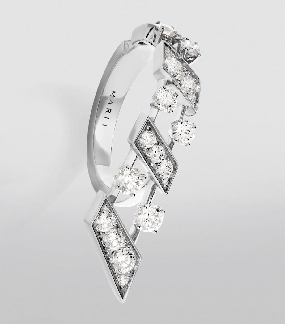 Marli New York Fifth Avenue white gold diamond ring, UK version