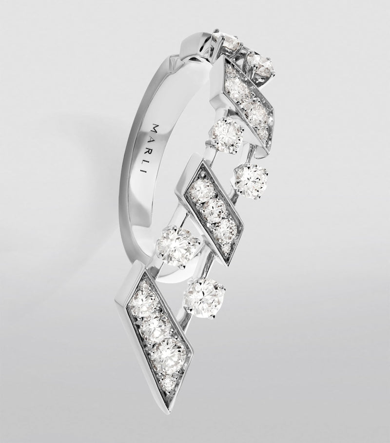 Marli New York Fifth Avenue white gold diamond ring, UK version