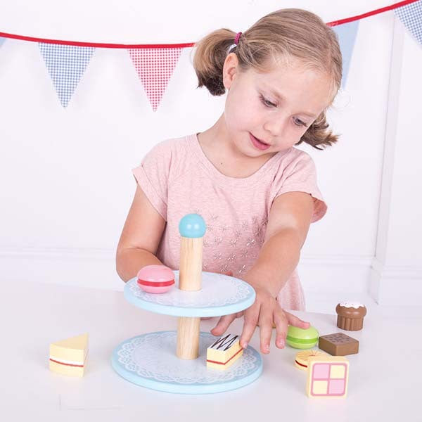 Bigjigs Toys Cake stand with Cakes GOODS Superdrug   