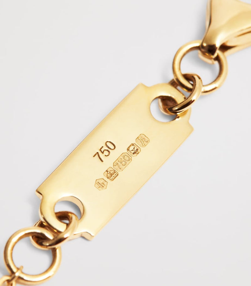 Harrods 18kt yellow gold pendant with 0.25ct diamond (British brand)