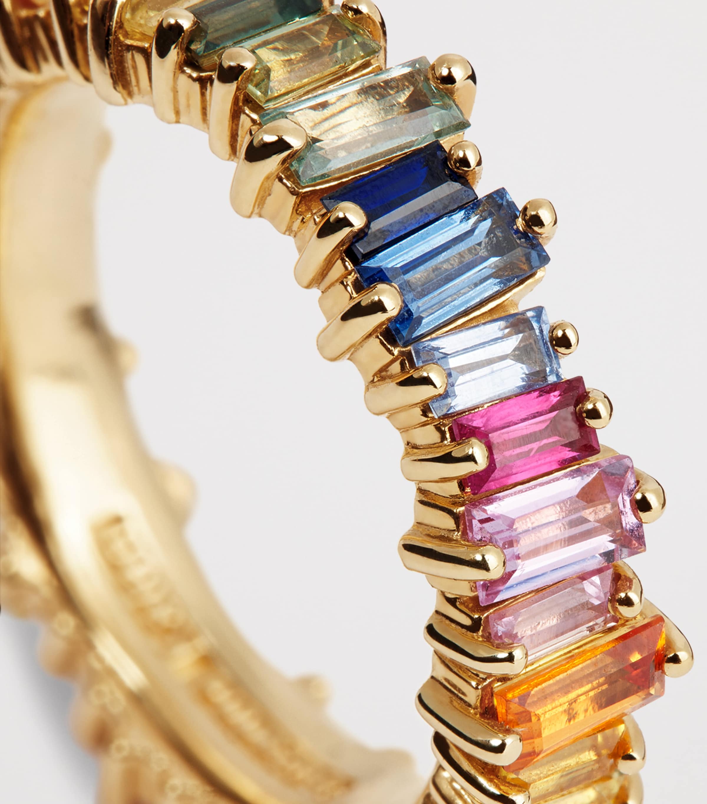 Suzanne Kalan yellow gold rainbow sapphire eternity ring (British brand)