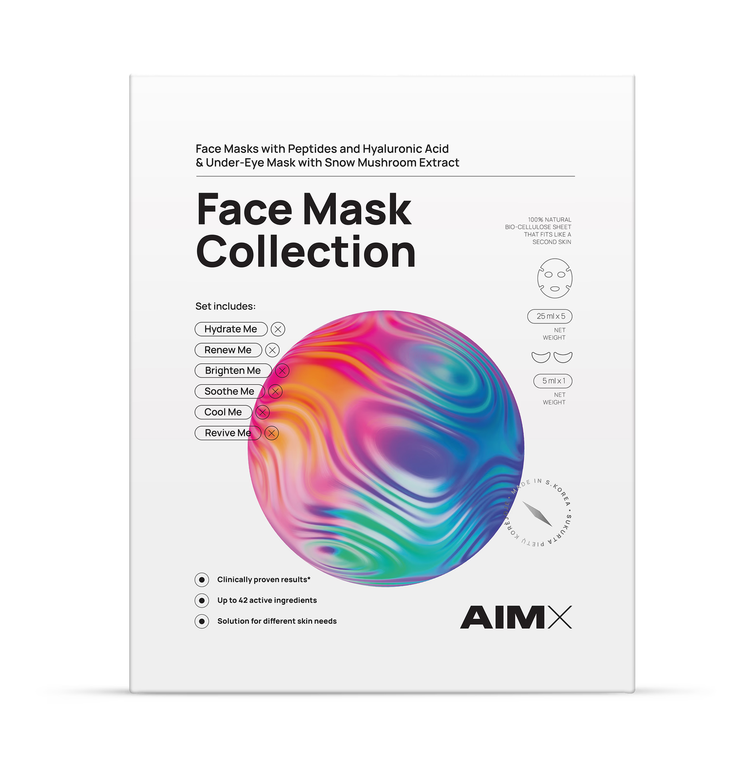 Aimx mask set 6 sheets, imported from the UK