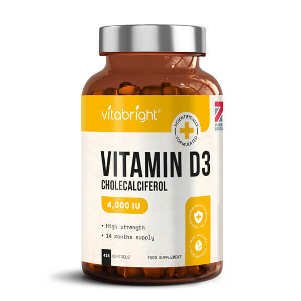 VitaBright 425 Vitamin D3 4000 IU softgels - British product