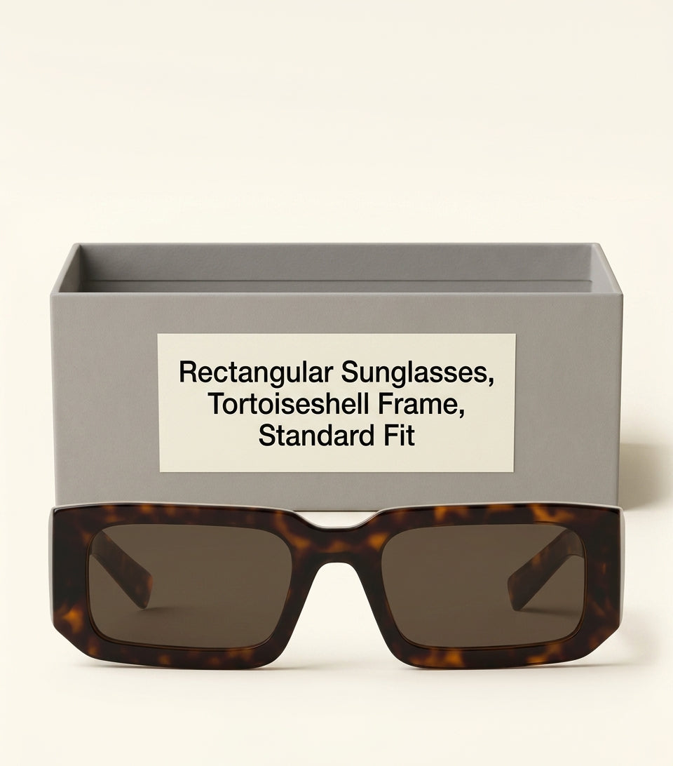 Prada rectangular sunglasses Italian craft, UK version