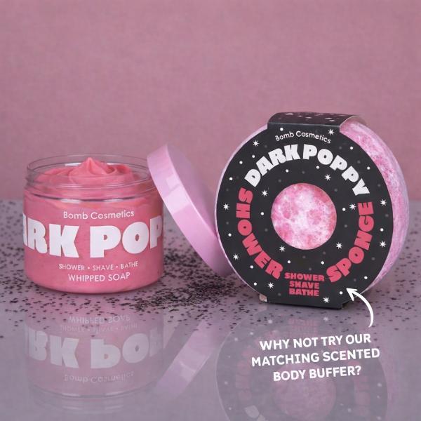 Bomb Cosmetics Dark Poppy whipped soap 140g, imported from the UK