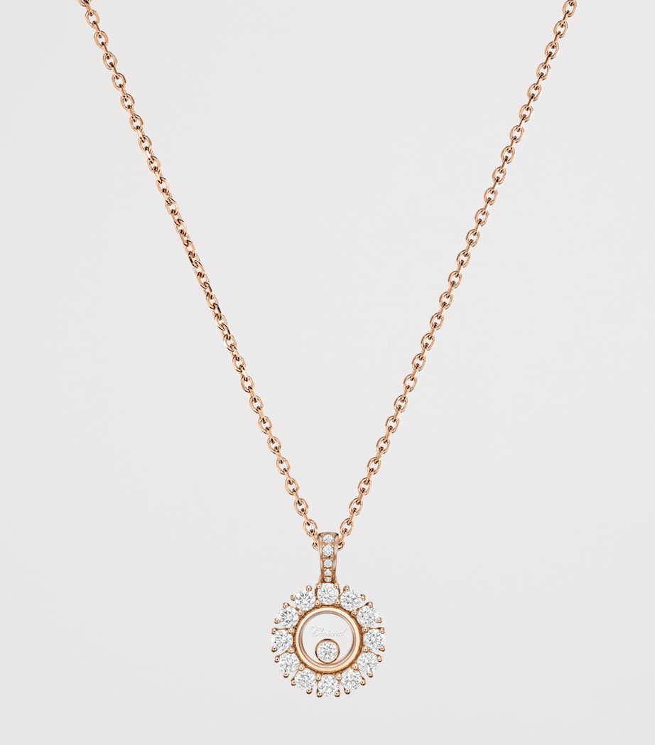 Chopard rose gold and diamond pendant necklace - British product