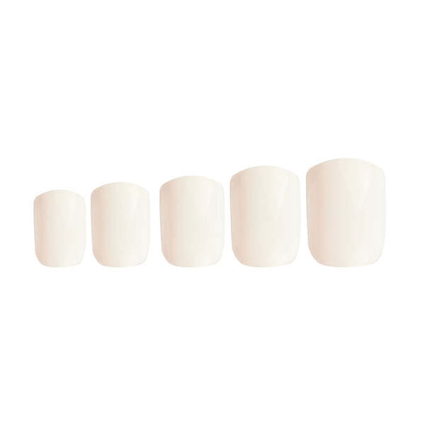 Invogue Classic White Square Nails (24 Pieces)