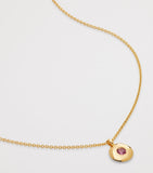 Monica Vinader March birthstone necklace pink tourmaline gold vermeil - British product