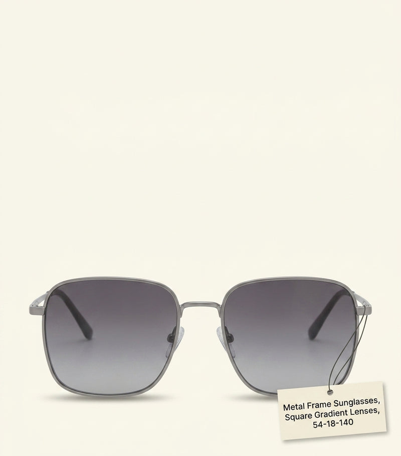 Prada metal square sunglasses with case, UK version
