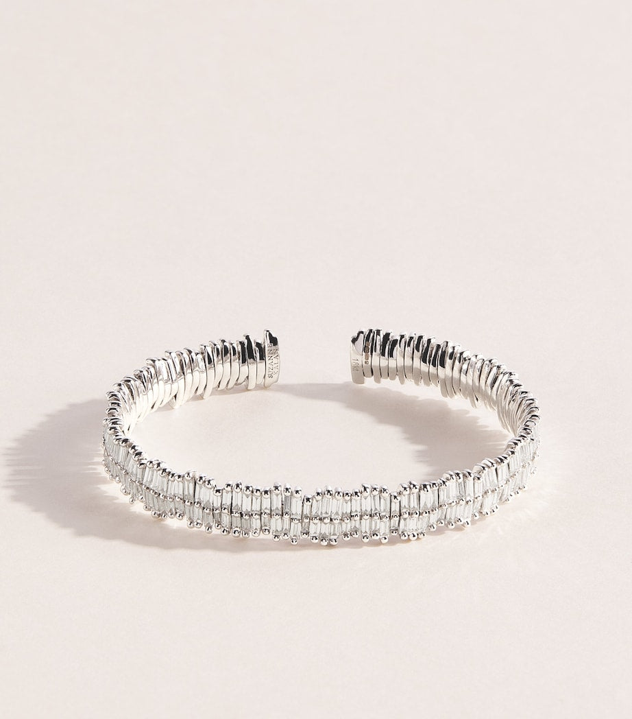 Suzanne Kalan white gold diamond classic bangle (British brand)